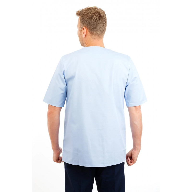 T21 Sky Blue - Nursing Uniforms Top V Neck Male