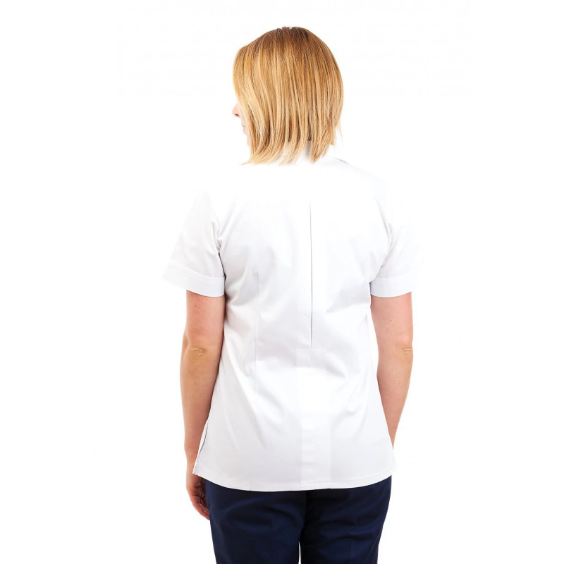 White - Nurses Uniform Tunic Revere Collar T01 T01